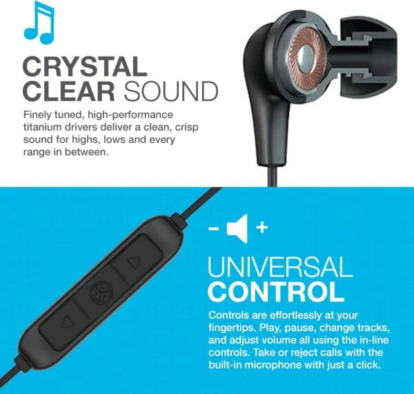 JLab JBuds Pro Bluetooth Wireless Signature Earbuds, Black, Titanium 10mm Drivers - Image 2