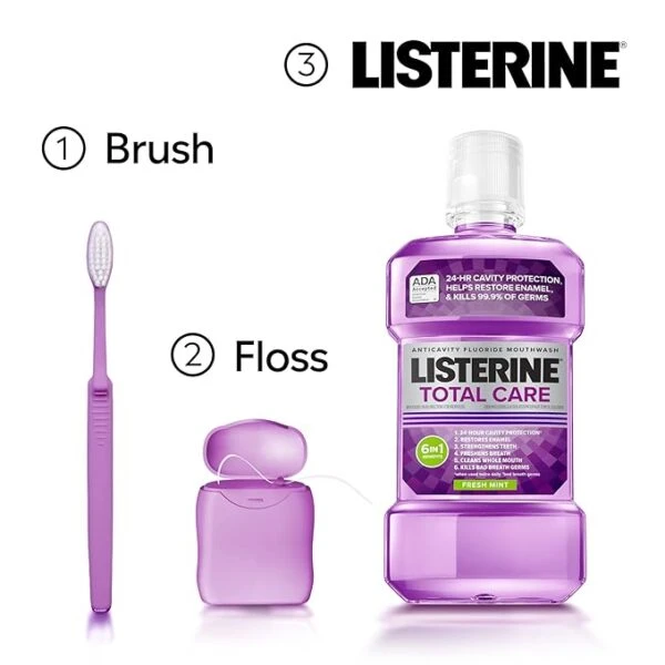 Listerine Total Care Anticavity Fluoride Mouthwash - Image 3