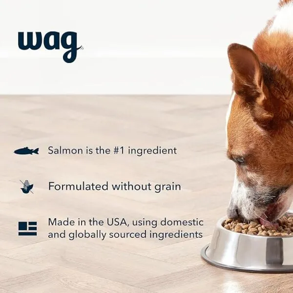 Amazon Brand - Wag Dry Dog Food Salmon & Sweet Potato, Grain Free 24 lb Bag - Image 3